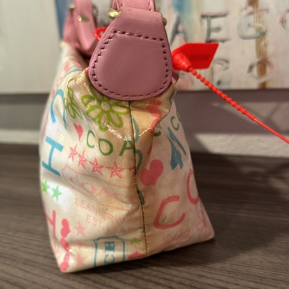 Coach Multicolored Bag Pink Green Blue White - Picture 5 of 8